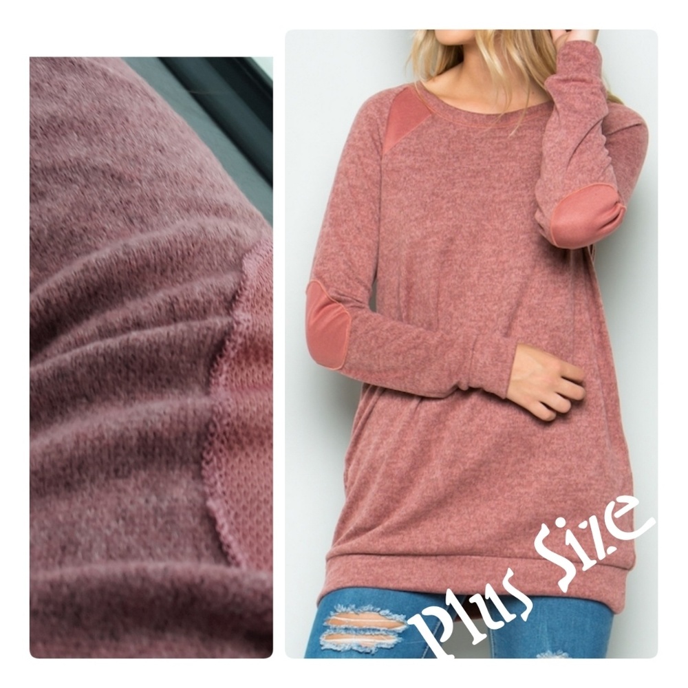 5๐ Elbow Patch Long Sweater - Picture 1 of 5